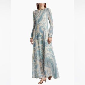 Zimmermann Illuminate Paisley Sheath Maxi Dress